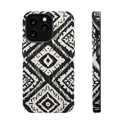 Tribal Black & White Magnetic Impact Case — Shockproof Phone Cover - DIGITAL X