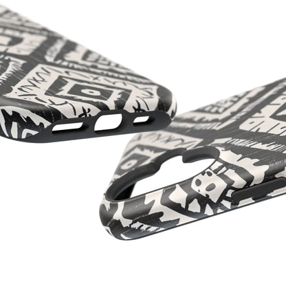 Tribal Black & White Magnetic Impact Case — Shockproof Phone Cover - DIGITAL X