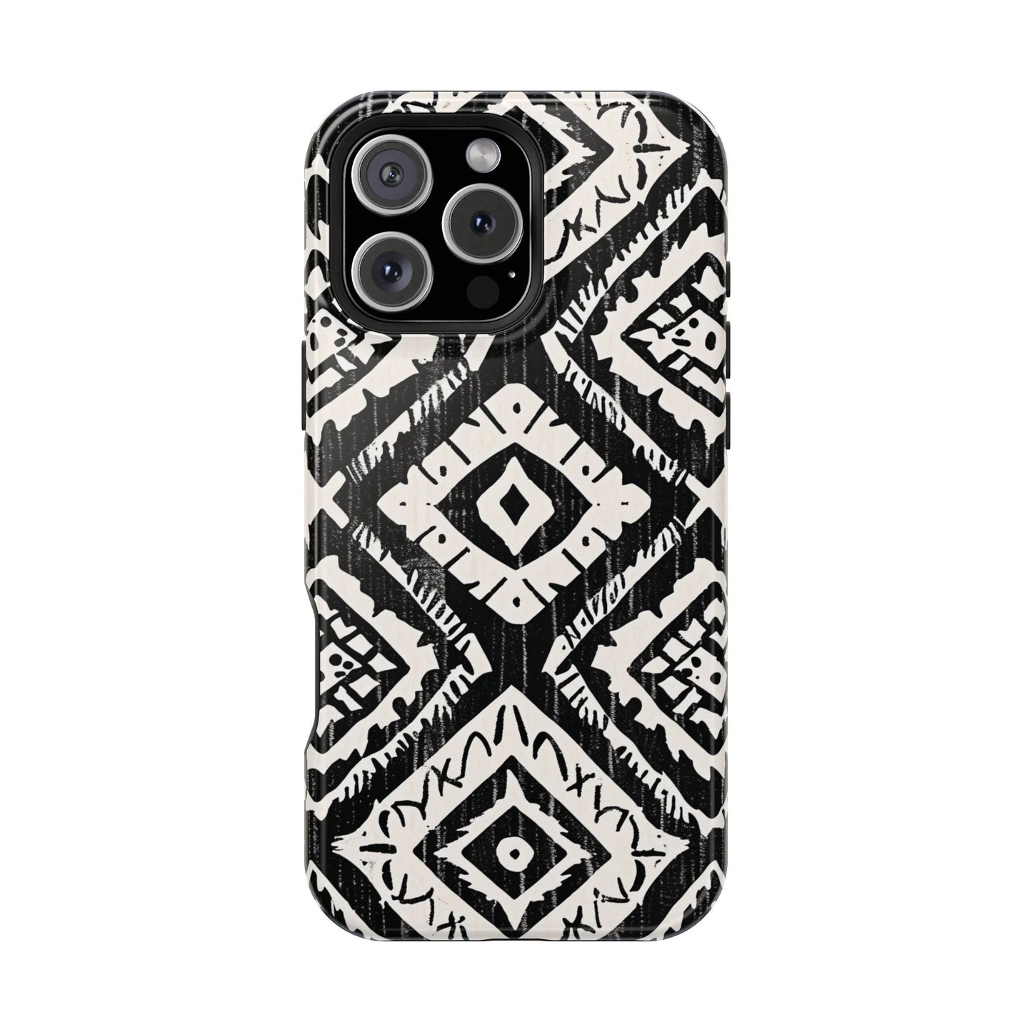 Tribal Black & White Magnetic Impact Case — Shockproof Phone Cover - DIGITAL X
