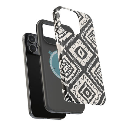 Tribal Black & White Magnetic Impact Case — Shockproof Phone Cover - DIGITAL X