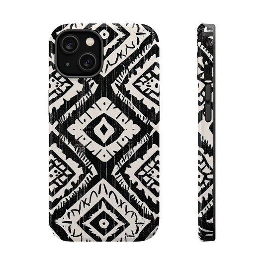 Tribal Black & White Magnetic Impact Case — Shockproof Phone Cover - DIGITAL X