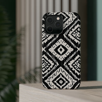Tribal Black & White Magnetic Impact Case — Shockproof Phone Cover - DIGITAL X