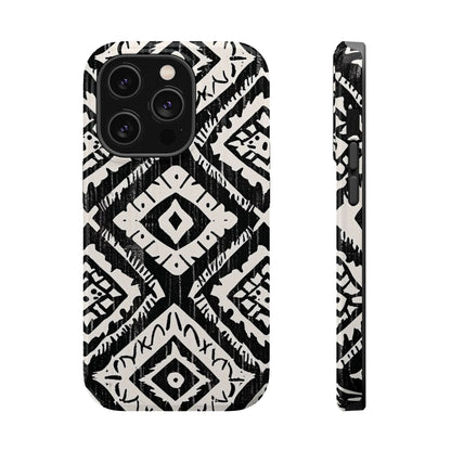 Tribal Black & White Magnetic Impact Case — Shockproof Phone Cover - DIGITAL X