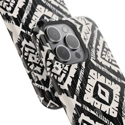 Tribal Black & White Magnetic Impact Case — Shockproof Phone Cover - DIGITAL X