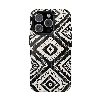 Tribal Black & White Magnetic Impact Case — Shockproof Phone Cover - DIGITAL X