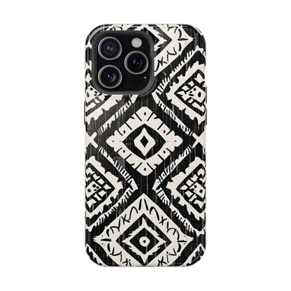 Tribal Black & White Magnetic Impact Case — Shockproof Phone Cover - DIGITAL X