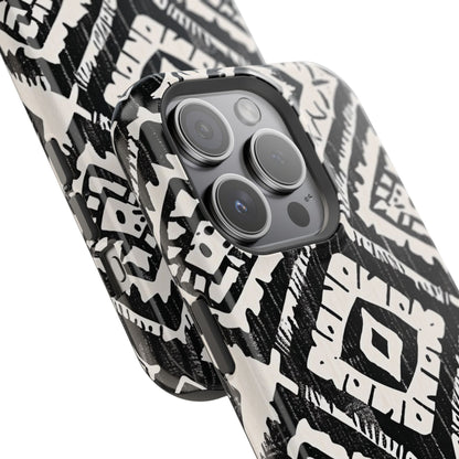 Tribal Black & White Magnetic Impact Case — Shockproof Phone Cover - DIGITAL X