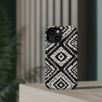 Tribal Black & White Magnetic Impact Case — Shockproof Phone Cover - DIGITAL X