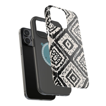 Tribal Black & White Magnetic Impact Case — Shockproof Phone Cover - DIGITAL X