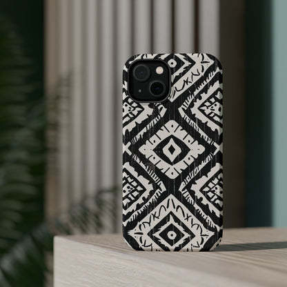 Tribal Black & White Magnetic Impact Case — Shockproof Phone Cover - DIGITAL X