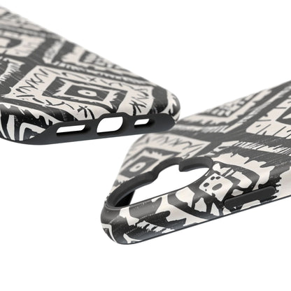 Tribal Black & White Magnetic Impact Case — Shockproof Phone Cover - DIGITAL X