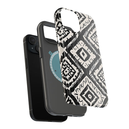 Tribal Black & White Magnetic Impact Case — Shockproof Phone Cover - DIGITAL X