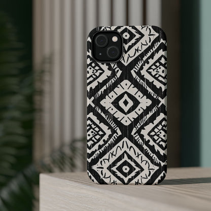 Tribal Black & White Magnetic Impact Case — Shockproof Phone Cover - DIGITAL X