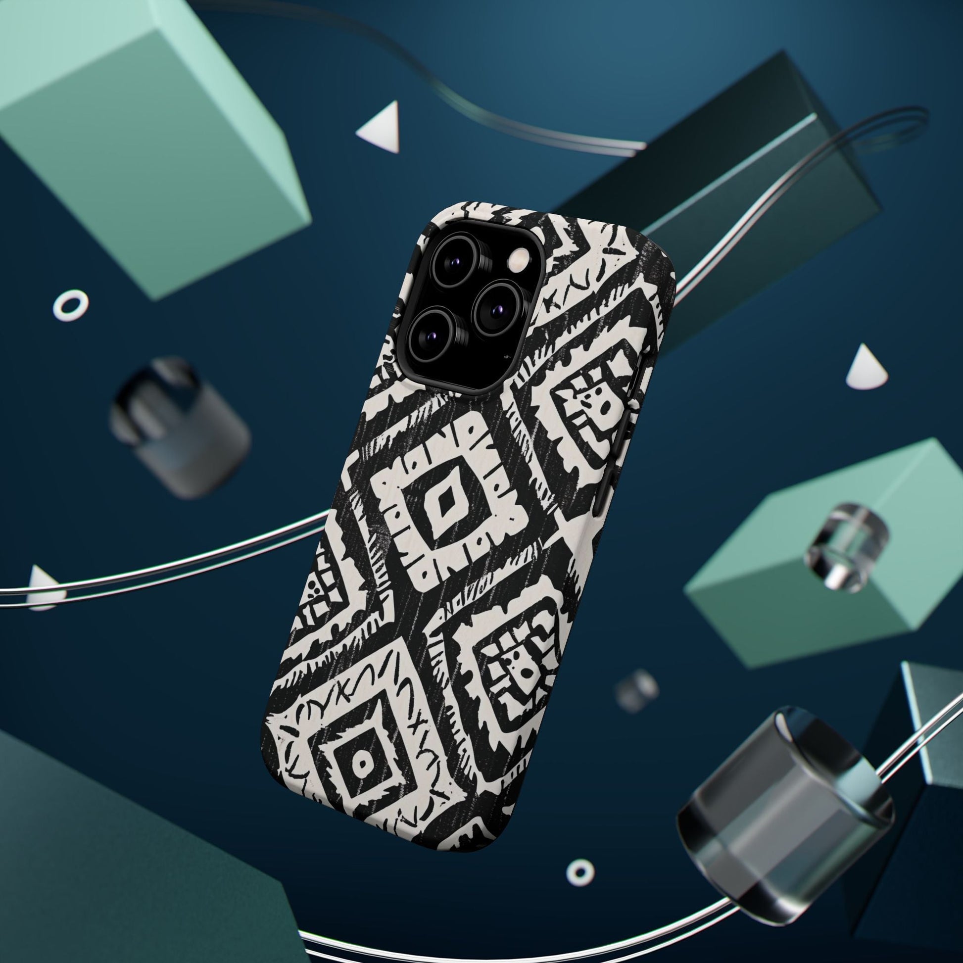 Tribal Black & White Magnetic Impact Case — Shockproof Phone Cover - DIGITAL X