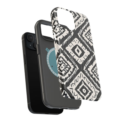 Tribal Black & White Magnetic Impact Case — Shockproof Phone Cover - DIGITAL X