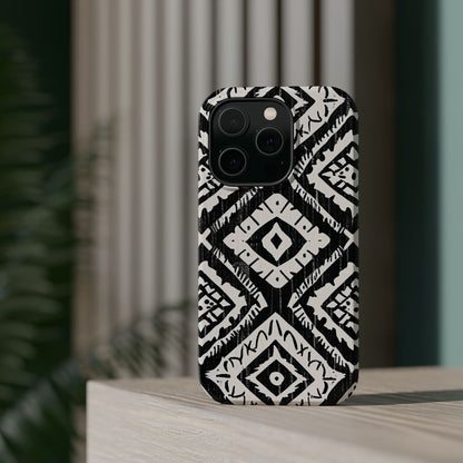Tribal Black & White Magnetic Impact Case — Shockproof Phone Cover - DIGITAL X