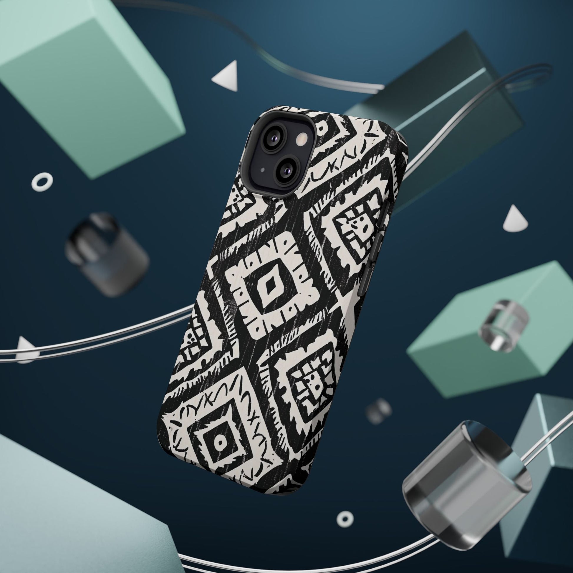 Tribal Black & White Magnetic Impact Case — Shockproof Phone Cover - DIGITAL X