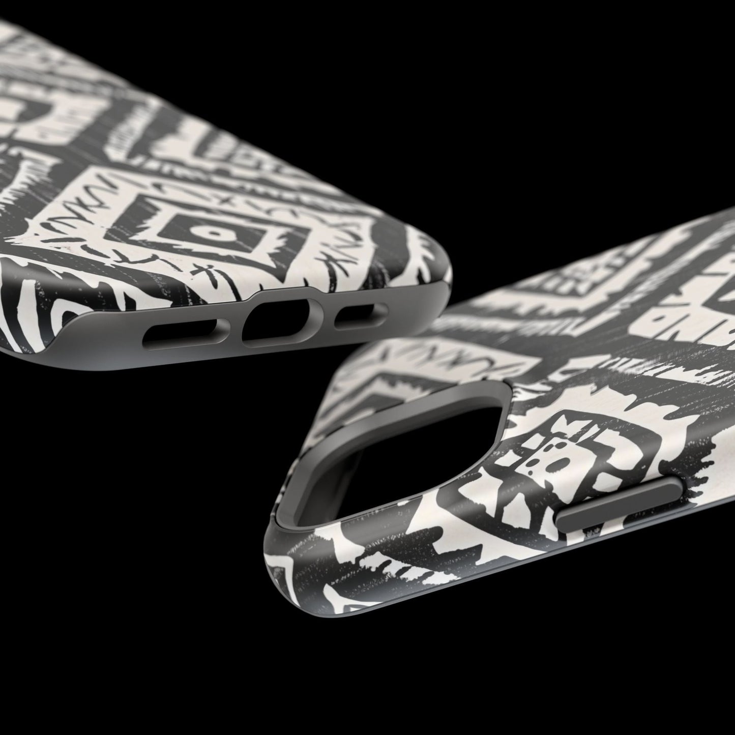 Tribal Black & White Magnetic Impact Case — Shockproof Phone Cover - DIGITAL X