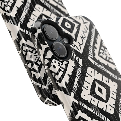 Tribal Black & White Magnetic Impact Case — Shockproof Phone Cover - DIGITAL X