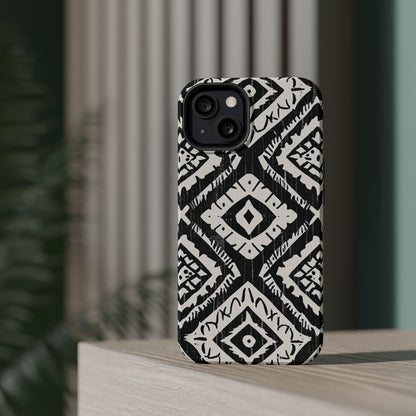 Tribal Black & White Magnetic Impact Case — Shockproof Phone Cover - DIGITAL X