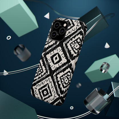 Tribal Black & White Magnetic Impact Case — Shockproof Phone Cover - DIGITAL X
