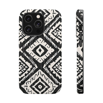 Tribal Black & White Magnetic Impact Case — Shockproof Phone Cover - DIGITAL X