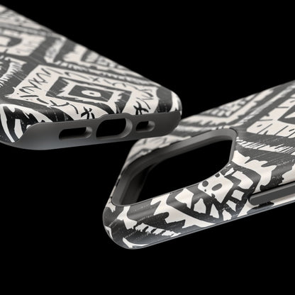 Tribal Black & White Magnetic Impact Case — Shockproof Phone Cover - DIGITAL X