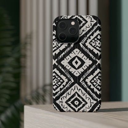 Tribal Black & White Magnetic Impact Case — Shockproof Phone Cover - DIGITAL X