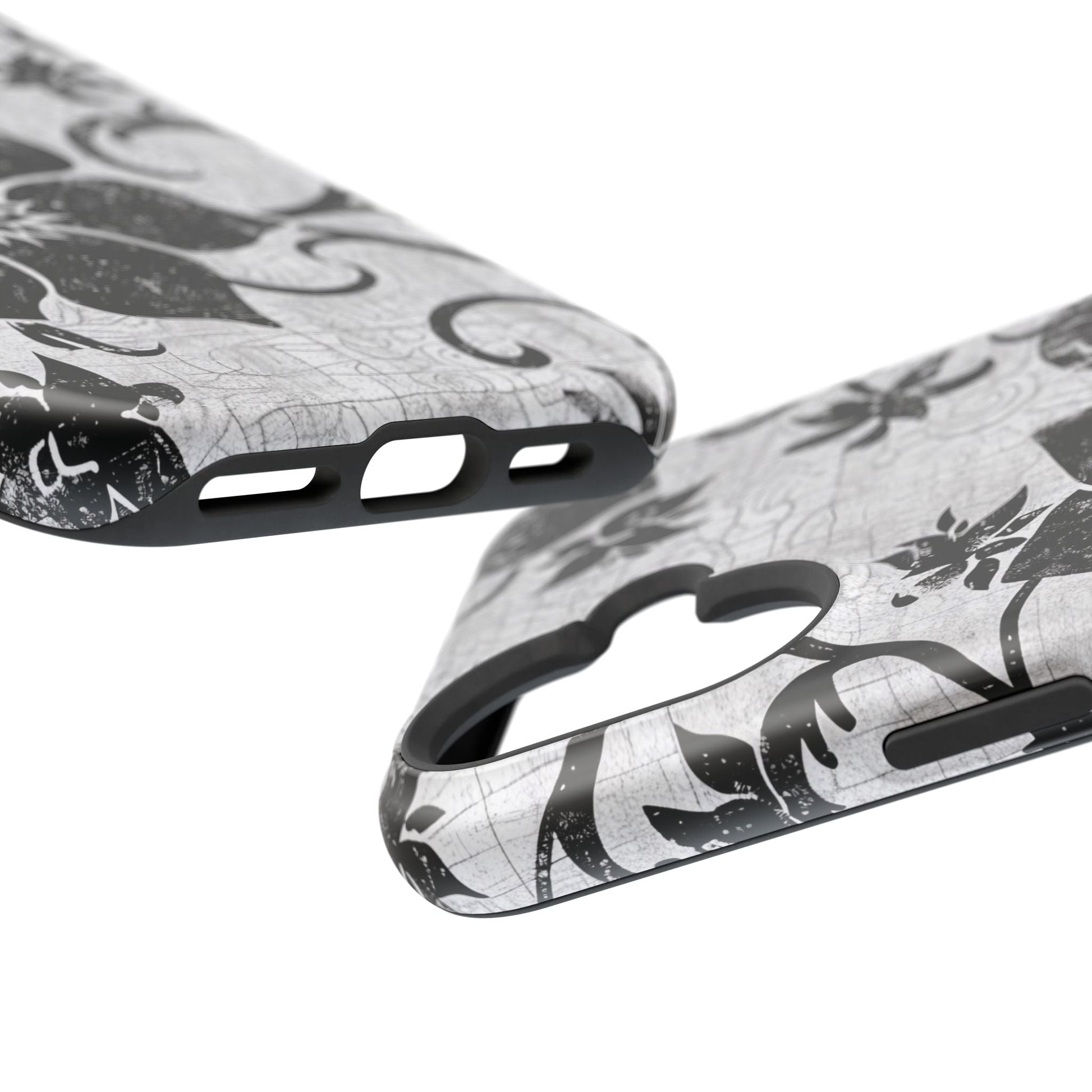 Vintage Black Floral Magnetic Impact - Resistant Phone Case - DIGITAL X