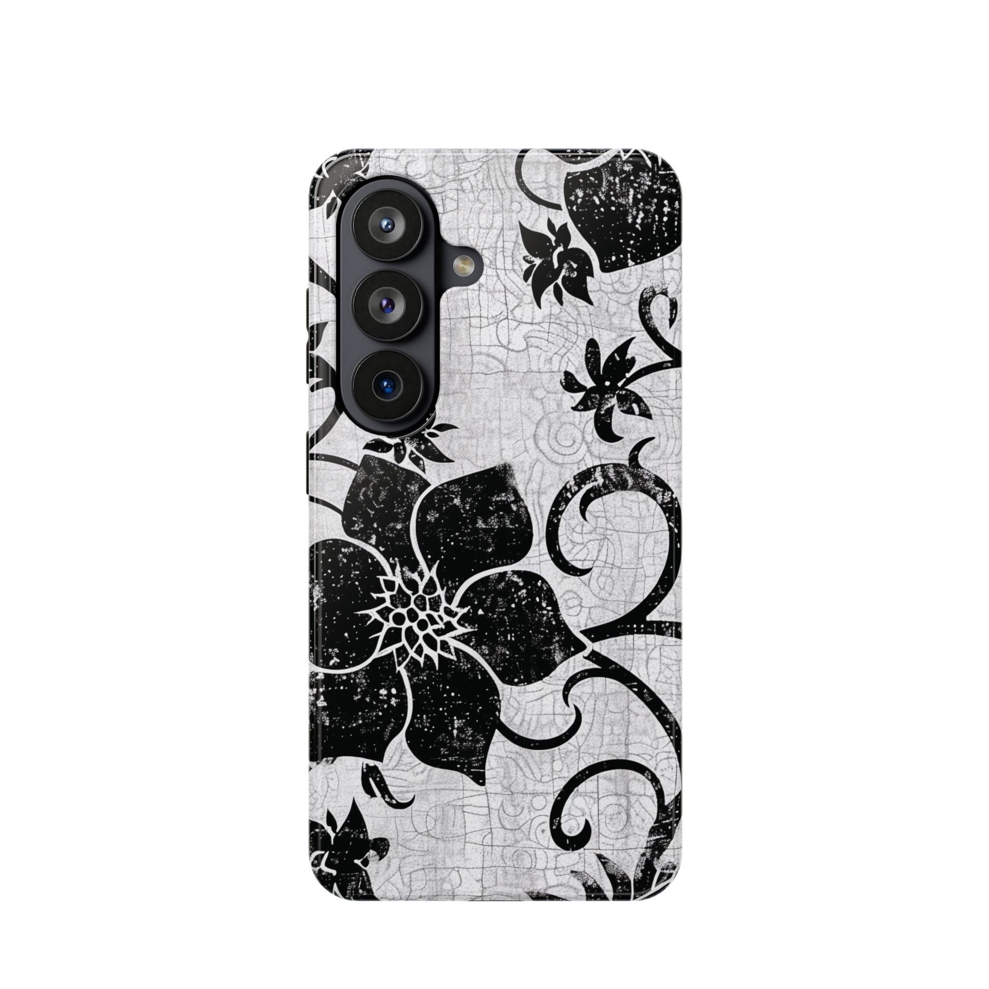 Vintage Black Floral Magnetic Impact - Resistant Phone Case - DIGITAL X