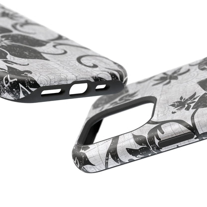 Vintage Black Floral Magnetic Impact - Resistant Phone Case - DIGITAL X