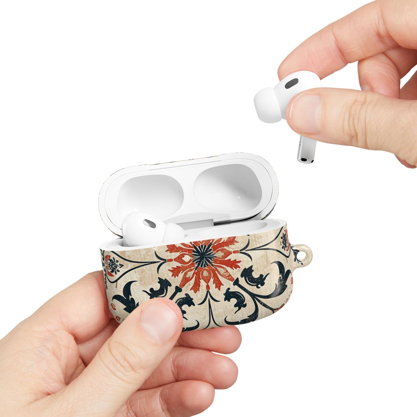 Vintage Tile Pattern AirPod Case — Floral Moroccan - Inspired Protective Cover - DIGITAL X